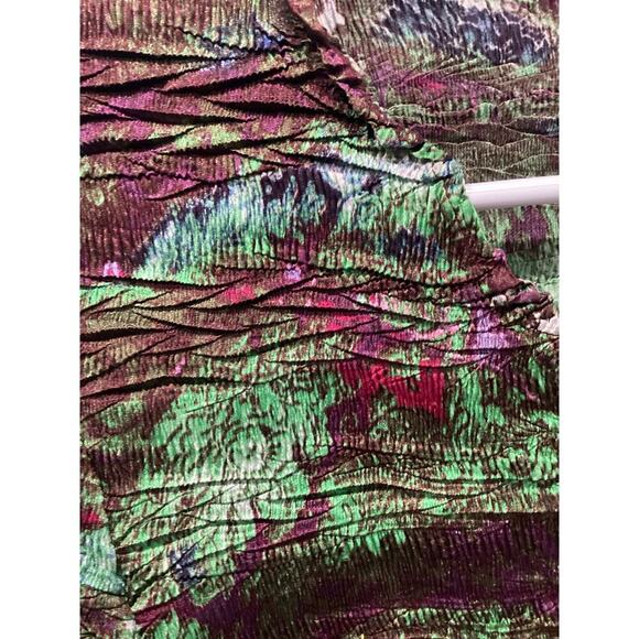 Alberto Makali Women Stretchy Top Size Small Brown Asian Y2K Beaded Forest Fairy - Picture 8 of 9